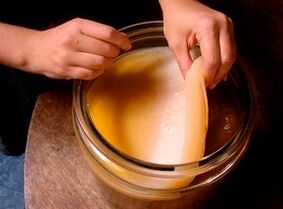 Treatment with tea fungus